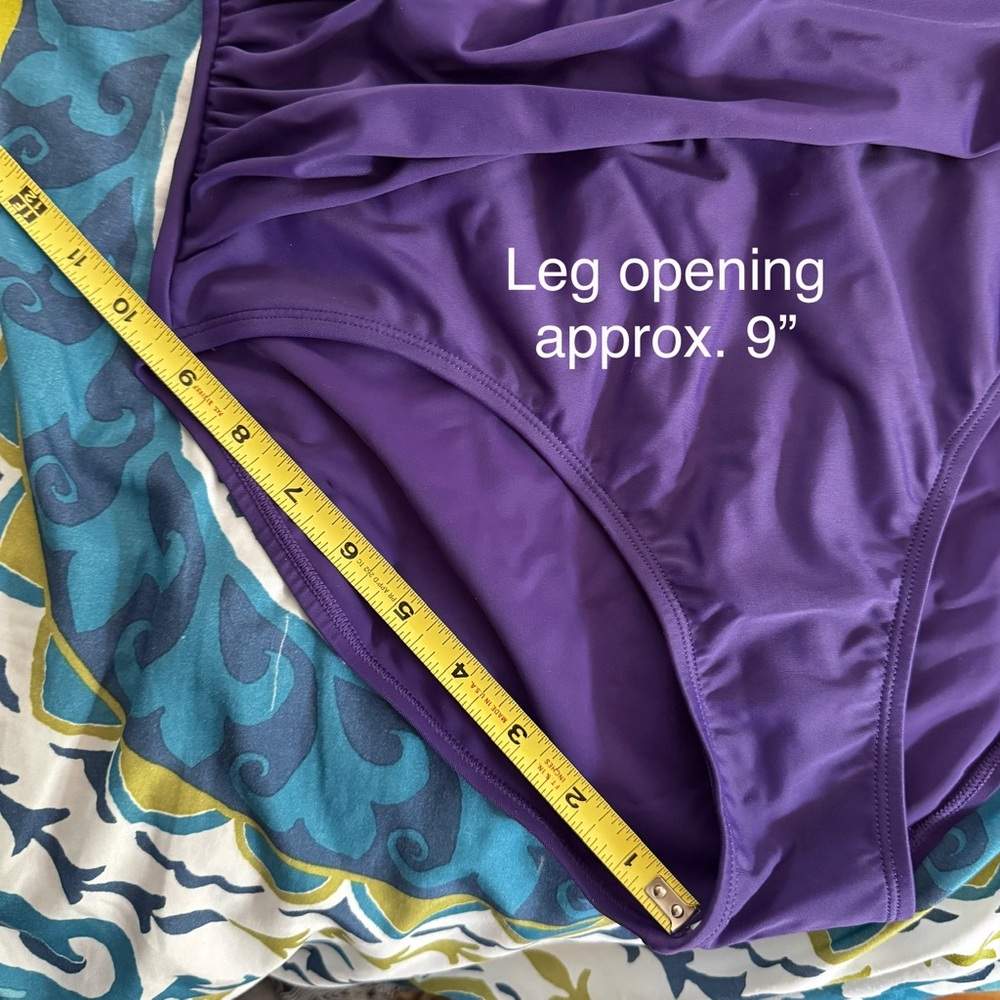 Swim Suit, One piece, X-back straps, purple - Picture 9 of 9